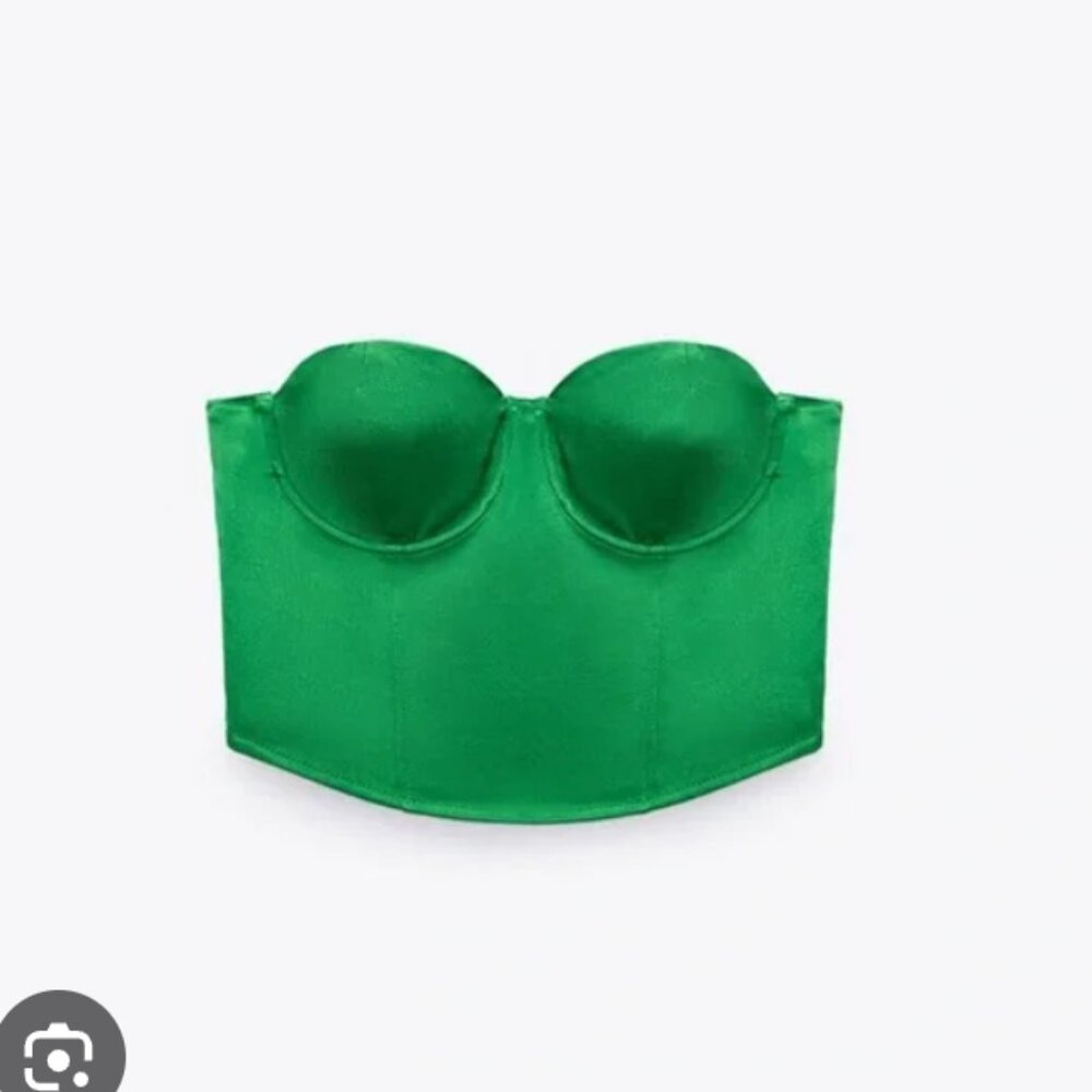 Zara Green Crop Top